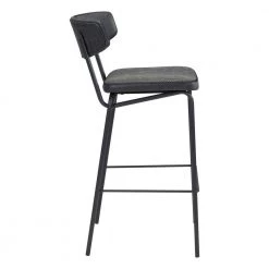 Sharon Vintage Black 100% Polyurethane Bar Chair - (Set of 4) by ZUO 6 Sharon Vintage Black 100% Polyurethane Bar Chair - (Set of 4) by ZUO -Default Template 6 vintage black black zuo bar stools 109590 e1 1000