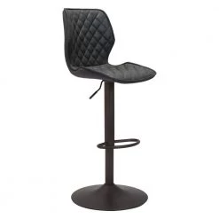 Seth Vintage Black 44.9 in. 100% Polyurethane Bar Chair by ZUO