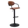 Kirby Vintage Brown 100% Polyurethane Bar Chair by ZUO 1 Kirby Vintage Brown 100% Polyurethane Bar Chair by ZUO -Default Template 6 vintage brown black zuo bar stools 109038 64 1000