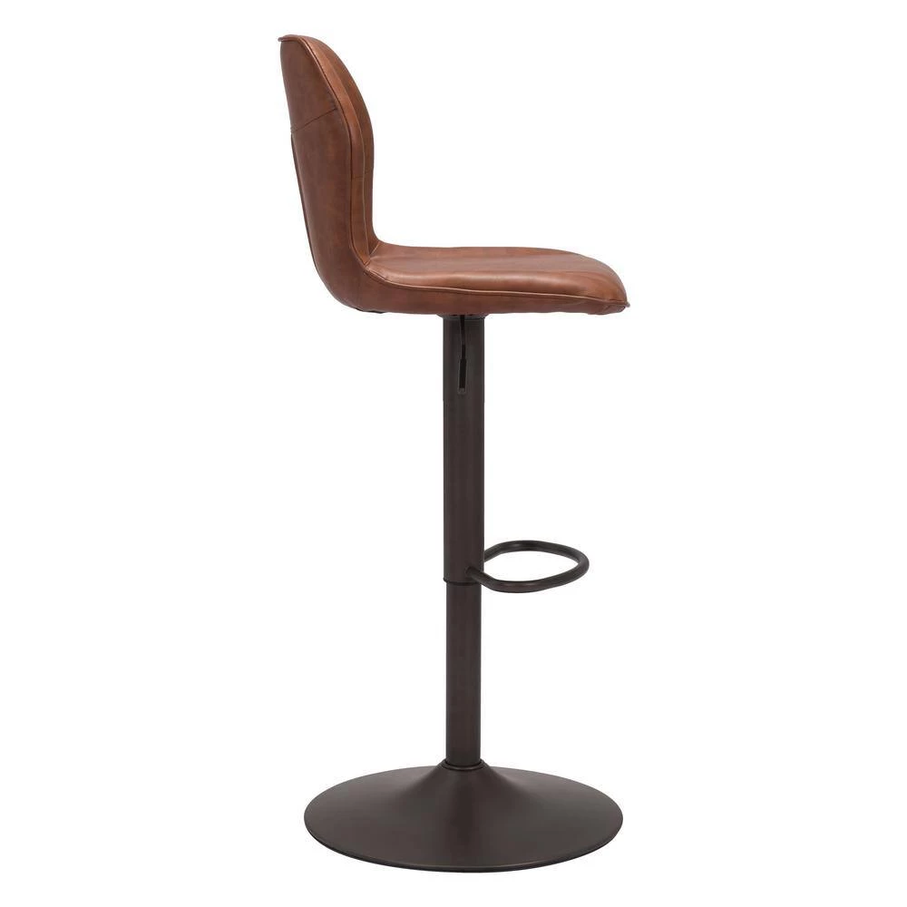 Vital Vintage Brown 100% Polyurethane Bar Chair by ZUO 4 Vital Vintage Brown 100% Polyurethane Bar Chair by ZUO - Image 2