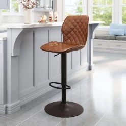 Seth Vintage Brown 100% Polyurethane Bar Chair by ZUO 7 Seth Vintage Brown 100% Polyurethane Bar Chair by ZUO -Default Template 6 vintage brown dark bronze zuo bar stools 109042 31 1000