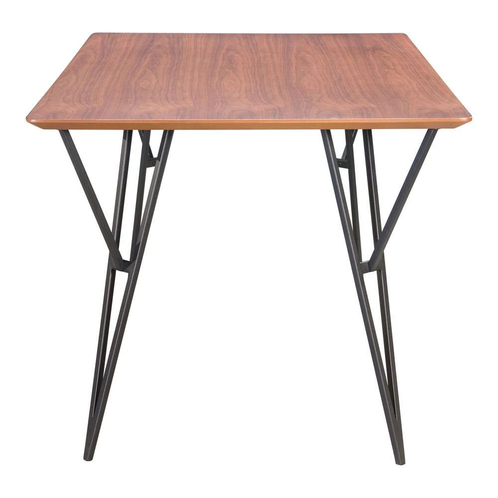 Audrey Walnut and Black Dining Table by ZUO 4 Audrey Walnut and Black Dining Table by ZUO - Image 2