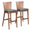 Ambrose Bar Chair (Set of 2) Walnut & Gray by ZUO 1 Ambrose Bar Chair (Set of 2) Walnut & Gray by ZUO -Default Template 6 walnut zuo bar stools 100983 64 1000