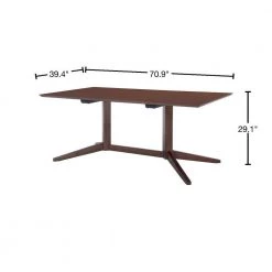 Carthage 70.9 in. Rectangle Walnut Top with MDF Frame (Seats 6) by ZUO 11 Carthage 70.9 in. Rectangle Walnut Top with MDF Frame (Seats 6) by ZUO -Default Template 6 walnut zuo kitchen dining tables 101864 40 1000
