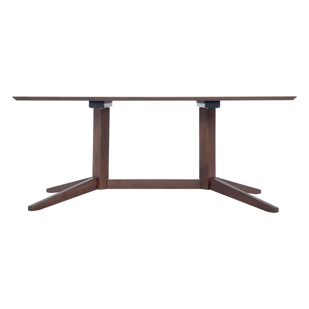 Carthage 70.9 in. Rectangle Walnut Top with MDF Frame (Seats 6) by ZUO 7 Carthage 70.9 in. Rectangle Walnut Top with MDF Frame (Seats 6) by ZUO - Image 5