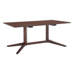 Carthage 70.9 in. Rectangle Walnut Top with MDF Frame (Seats 6) by ZUO