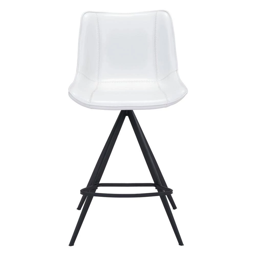 Aki 22 in. White Counter Chair (Set of 2) by ZUO 6 Aki 22 in. White Counter Chair (Set of 2) by ZUO - Image 4