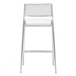 Dolemite Counter Chair White by ZUO 12 Dolemite Counter Chair White by ZUO -Default Template 6 white brushed stainless steel zuo bar stools 300189 1f 1000