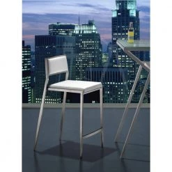 Dolemite Counter Chair White by ZUO 13 Dolemite Counter Chair White by ZUO -Default Template 6 white brushed stainless steel zuo bar stools 300189 31 1000