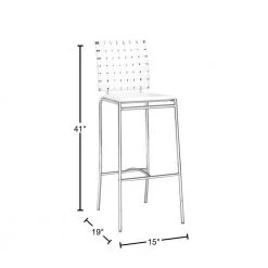 29 in. White Bar Stool (Set of 2) by ZUO 8 29 in. White Bar Stool (Set of 2) by ZUO -BOSS Offic Shop white chrome zuo bar stools 333071 40 1000