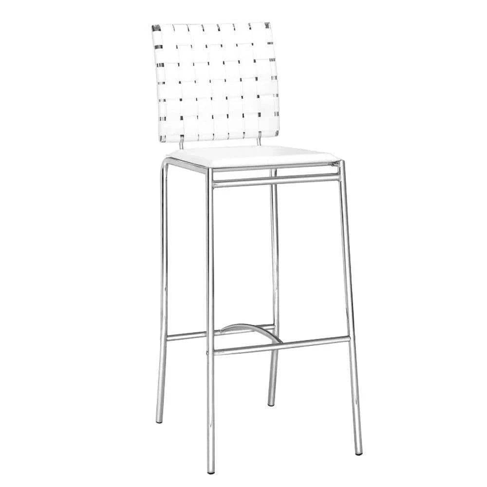 29 in. White Bar Stool (Set of 2) by ZUO 3 29 in. White Bar Stool (Set of 2) by ZUO