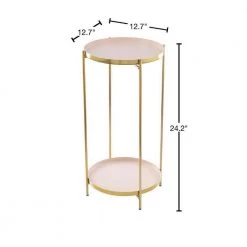 Jenna White and Gold Side Table by ZUO 13 Jenna White and Gold Side Table by ZUO -Default Template 6 white gold zuo end side tables 101450 40 1000