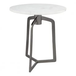 Rand White and Black Side Table by ZUO