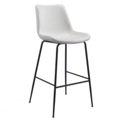Byron Bar Chair White by ZUO