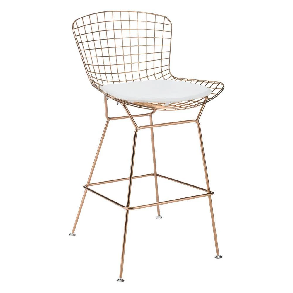 Wire/Mesh White Bar Cart by ZUO 4 Wire/Mesh White Bar Cart by ZUO - Image 3