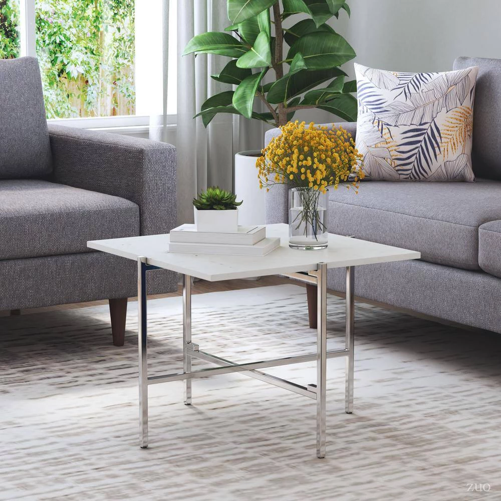 Titan White Side Table by ZUO 7 Titan White Side Table by ZUO - Image 5