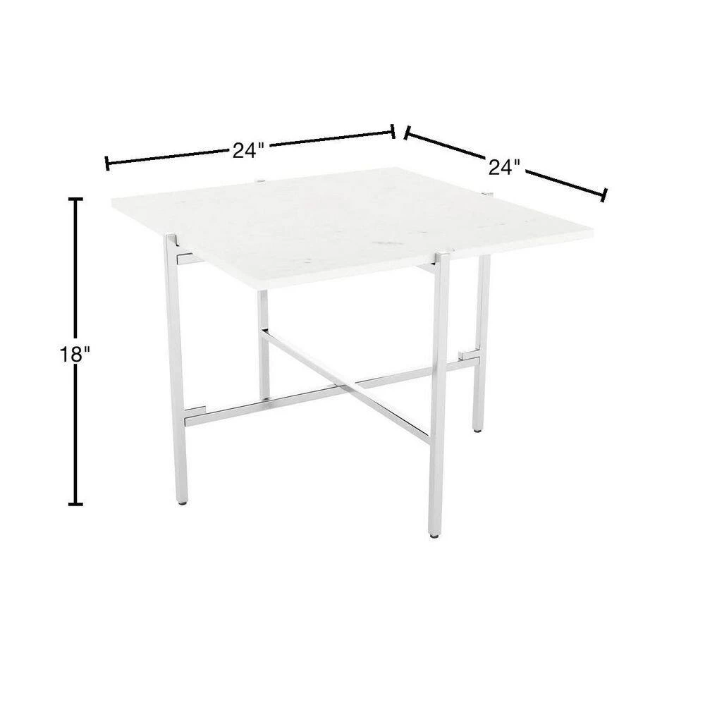 Titan White Side Table by ZUO 5 Titan White Side Table by ZUO - Image 3