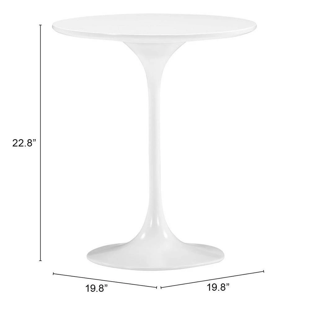 Wilco White Side Table by ZUO 4 Wilco White Side Table by ZUO - Image 2