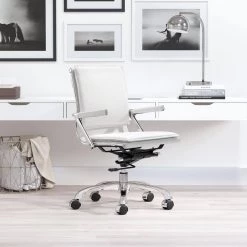Lider Plus White Leatherette Office Chair by ZUO -Default Template 6 white zuo task chairs 215214 31 1000