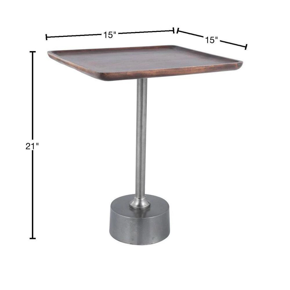 Terra Wood and Black Side Table by ZUO 5 Terra Wood and Black Side Table by ZUO - Image 3