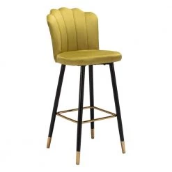 Zinclair Yellow 100% Polyester Bar Chair by ZUO
