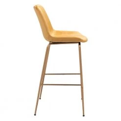 Tony Bar Chair Yellow & Gold by ZUO -BOSS Offic Shop yellow zuo bar stools 101758 4f 1000