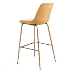 Tony Bar Chair Yellow & Gold by ZUO -BOSS Offic Shop yellow zuo bar stools 101758 fa 1000