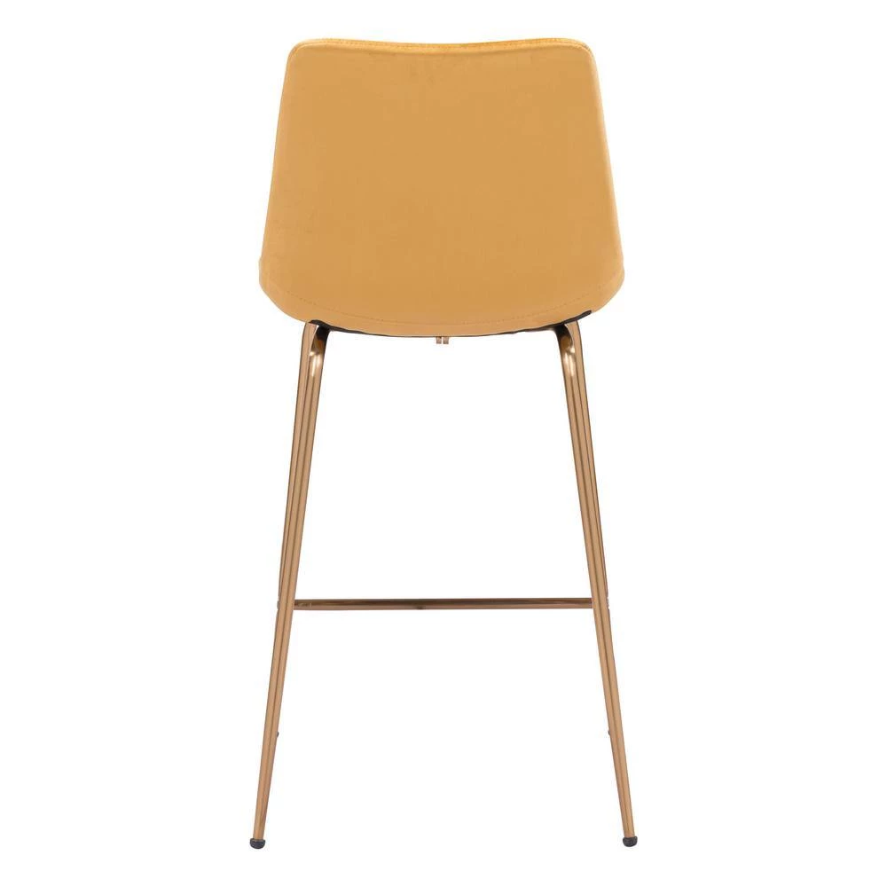 Tony Counter Chair Yellow & Gold by ZUO 9 Tony Counter Chair Yellow & Gold by ZUO - Image 7